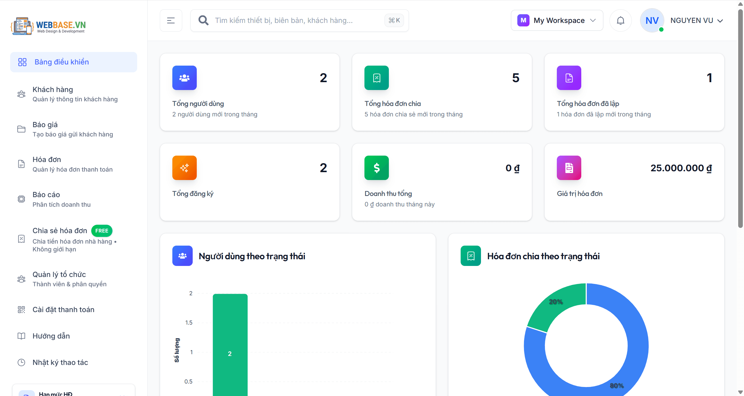 WebBase Invoice — Chia sẻ hóa đơn, báo giá