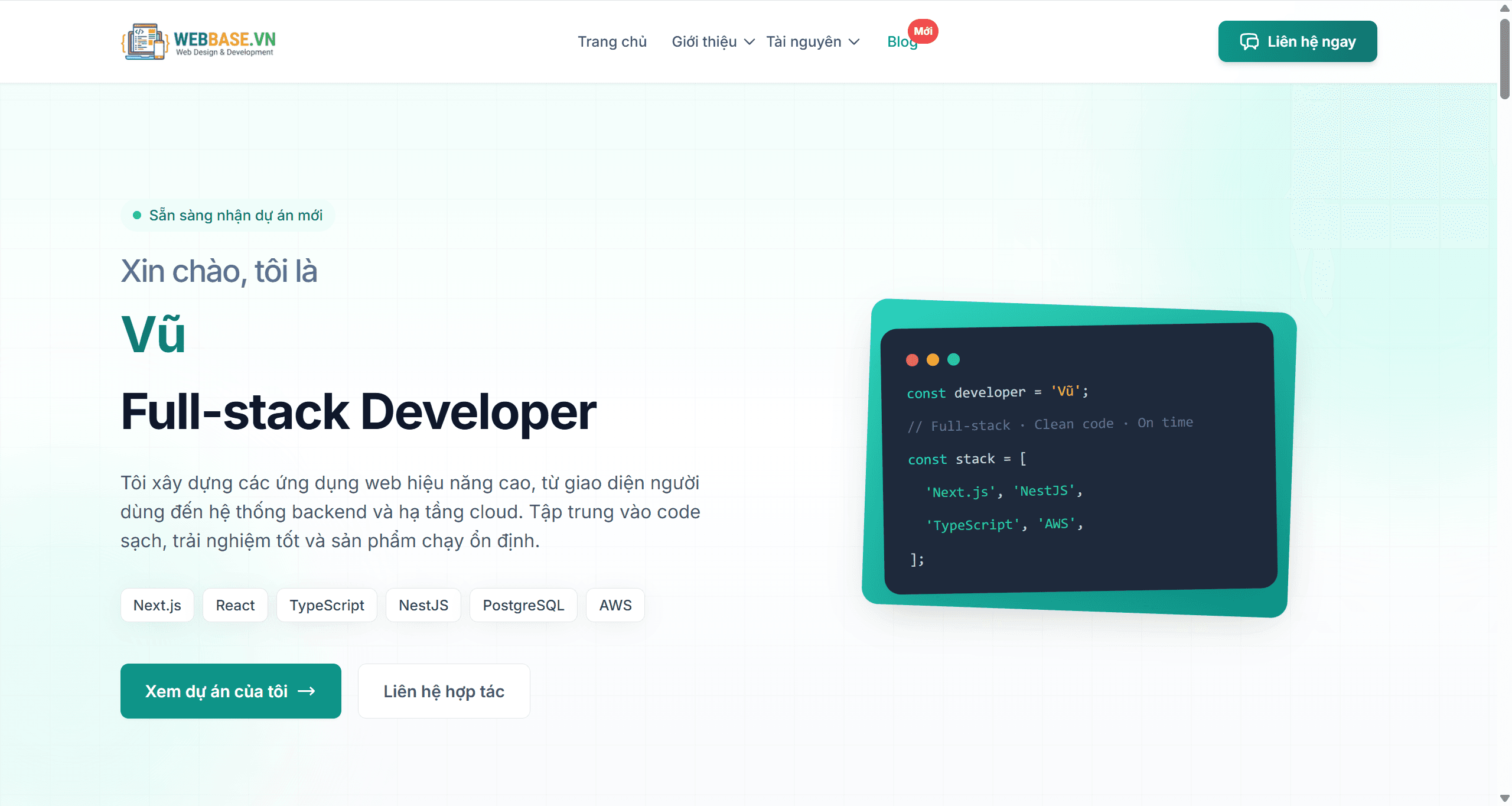 WebBase — Portfolio & Blog Platform